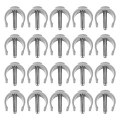 20 PCS Trekking Pole Tips Protectors Walking Sticks C-shape Clamp