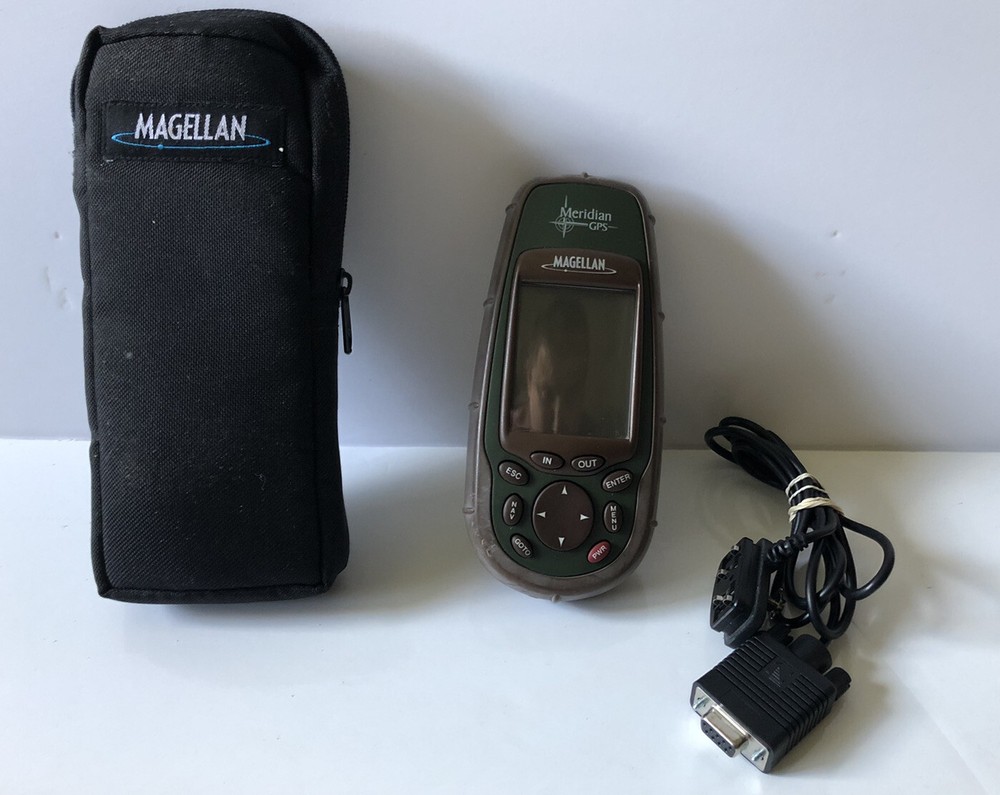 Magellan Meridian Portable GPS For Hiking Camp Hunt & Fishing W/ Case & Cable