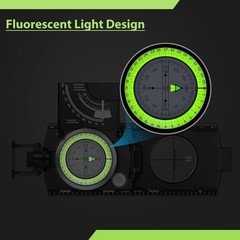 High Precision Glow Compass for Camping, Hiking & Direction Finding