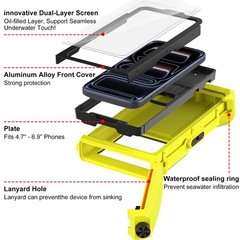 Mangix Underwater Touch Screen Compatiable Phone Case,Universal Snorkeling Di…