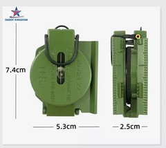 US Military Phosphorescent Lensatic Compass, Olive Drab Waterproof with Pouch