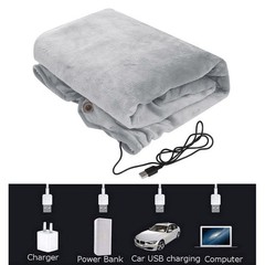 USB Electric Blanket 5V Low Voltage Heating Shawl Portable Warm Wrap for Travel