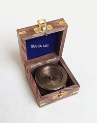 SUGRA ART Personalized Compass with Magnifier, Multifunctional Custom Compass