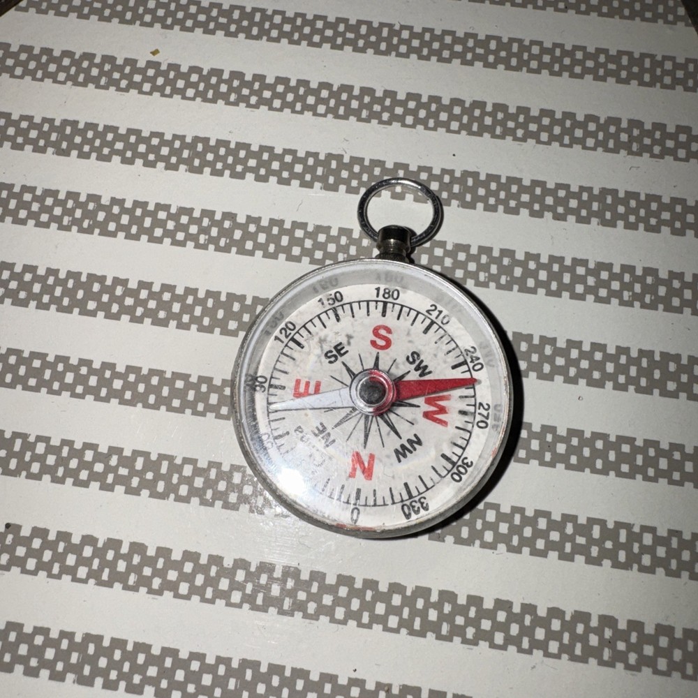 Vintage Metal Pocket Size Novelty Compass