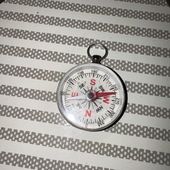 Vintage Metal Pocket Size Novelty Compass