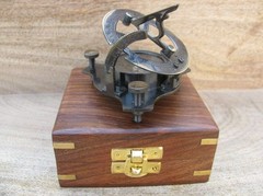 3″ Brass Sundial Compass for Hiking, Camping, Travel & Gift Use