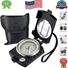 AF-4580 Waterproof Military Compass: Luminous Dial & Pouch for Adventure Seekers