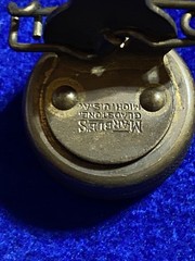 Old Marbles Gladstone Brass Compass Pin On