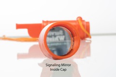 2PK 5-In-1 Emergency Survival Compass Whistle Fire Start Flint Signal Mirror Set