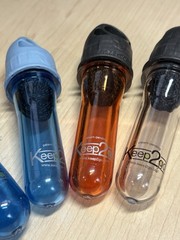 Lot of 9 KEEP2GO Personal Travel Tube Containers Various colors and tops