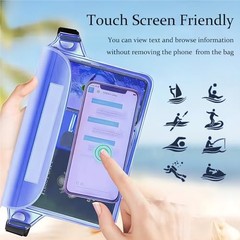 CADONO 2-Pack Waterproof Pouch with Adjustable Waist Strap | Screen Gray+Pink