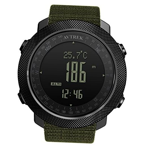 AVTREK Digital Hiking Sport Watches for Men Tactical Training Military Green