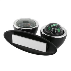 2 in 1 Car Dashboard Thermometer Navigation Compass Ball for Boat Marine Truck