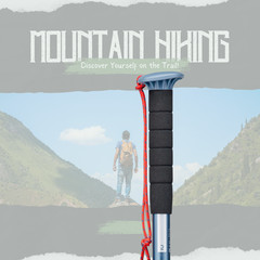 Decathlon Trekking/Hiking Pole Stick MT100 (Adjustable Push-Pin, Compact Design)