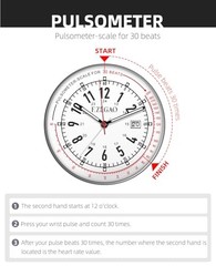 Nurse Watch Pulsometer Unisex, 50M Waterproof Watches for Swimming 12/24 Hour