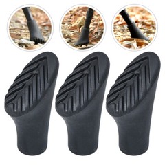 3 Pcs Non Cane Tips Rubber Trekking Poles Non-slip Cover Boots