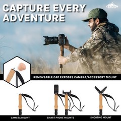 Trekking Poles – Carbon Fiber Monopod Walking or Hiking Stick with Accessorie…