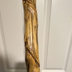 Handcrafted 45” TallWooden Walking Stick Hiking Cane Brown for Dirt Gravel