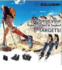 EQUIPEAK Hiking Foldable Trekking Poles Lightweight & Adjustable – Quick Lock
