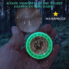 Luminous Copper Clamshell Compass – Accurate Navigation for Outdoor Activities