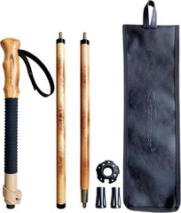 Trekking Poles- 1-Pc Pack – Adjustable Hiking or Walking Stick –Strong, Natural