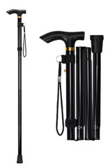 Cane Walking Stick Adjustable Folding walking Aluminum Collapsible Travel Hiking