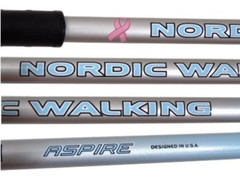 Aspire Nordic Walking Sticks Poles For Hiking, Trekking – 3 Sizes & 6 Colors!