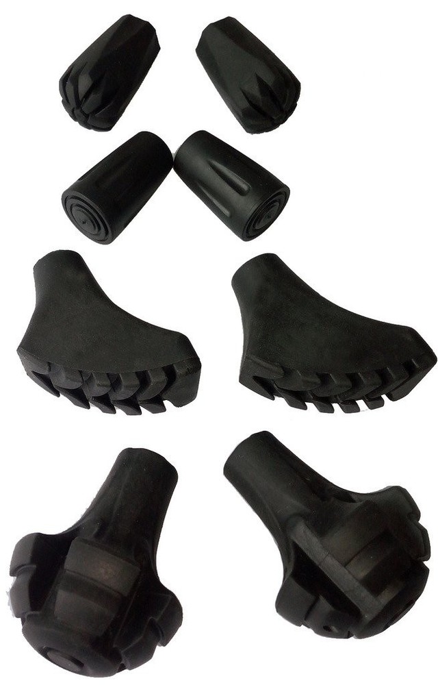 Replacement Rubber Tips Set Trekking Pole Walking Hiking Sticks Protectors End