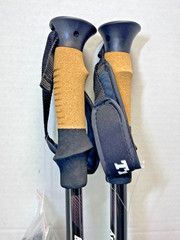 New Trail Buddy Ultra-Strong Aluminum & Cork Trekking Poles Blue & Black
