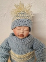 Artist doll porcelain doll Kathy Hippensteel 35 cm collector rarity Vintage