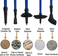 Trekking Poles Shock Absorbing Adjustable Hiking or Walking Sticks for Hiking Co