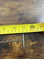 Vintage Antique Brass Pocket Compass Made In France Military Style W/CHAIN Works