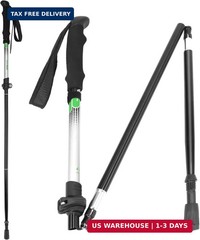 Travel Folding Trekking Hiking Pole with Carrying Case,Collapsible Cane Adjustab