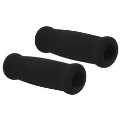 2Pcs Reusable Thick Sponge Crutch Handle Grip Non Slip Comfortable Black Set