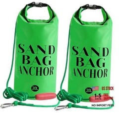 RunNico 500D Sand Anchor for Small Boats,2 in 1 PWC Jet Ski Green-2pcs-20L