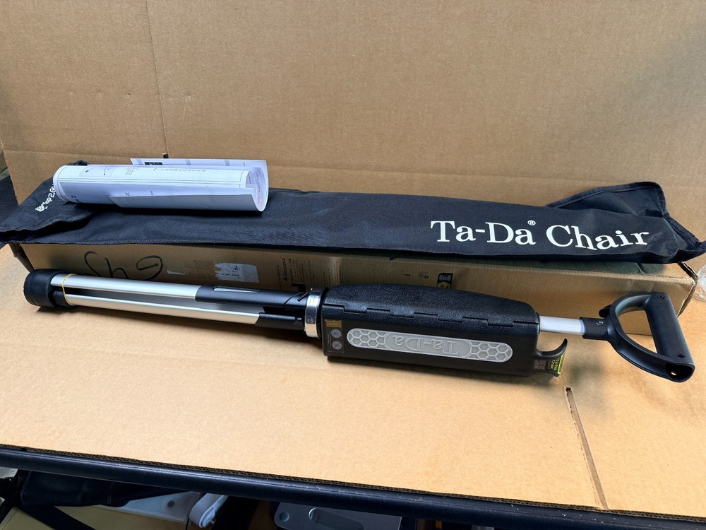 STEP2GOLD Ta-Da Chair Series 2, Portable Trekking Hiking Pole in Black, 34″