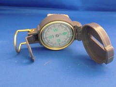 Coleman Engineer Lensatic Compass Military Style Camping Hiking Navigation Vtg
