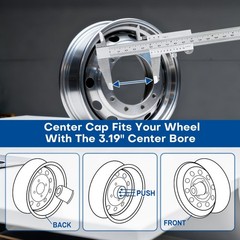 4PCS 3.19in Stainless Steel Trailer Wheel Center Caps for Truck RV SUV Wheels…