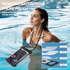 2 Pack Waterproof Phone Pouch, IP68 Waterproof Phone Cases Floating Up to 8.5″