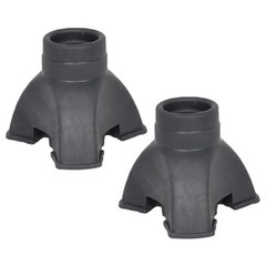 2Pcs Reusable Plastic Trekking Pole Foot Covers Nonskid Black