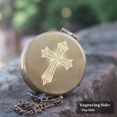 BRASS COMPASS WITH LEATHER | BE STRONG BIBLE VERSE JOSHUA 1:9 | GRADUATION GIFT