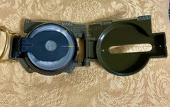 Military Style Camping/ Hiking Lens Lensatic Liquid Compass Metal Green