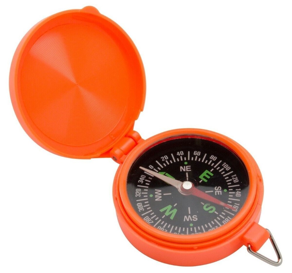 Allen 487 Small Orange Survival Camping Hunting Hiking Pocket Compas (FVS008874)