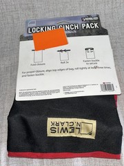 Lewis N Clark Locking Cinch Pack NWT Red Hiking Camping Vanlife Pool