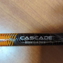 Cascade Mountain Tech Carbon Trekking Pole Adjustable Lever Lock Black/Orange