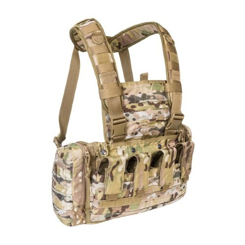 TASMANIAN TIGER CHEST RIG MK 2 MULTICAM MOLLE PLATFORM WITH POUCHES #7852