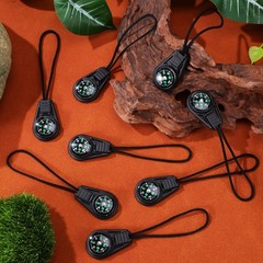 20Pcs Black Mini Hiking Compasses Reusable ABS Outdoor Survival Accessories