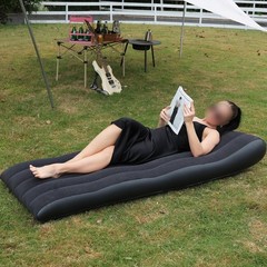 Amphibious Inflatable Lounge Chair Plush Outdoor Single Sofa 175x74x29cm