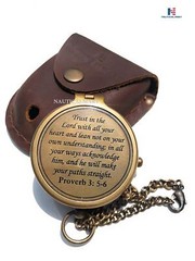 Trust in The Lord Engraved Compass Proverbs 3 5-16 Graduation gift Compass wi…