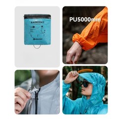 PU5000 Waterproof Raincoat 15D Silicone Coated Nylon for Outdoor Heavy Rain